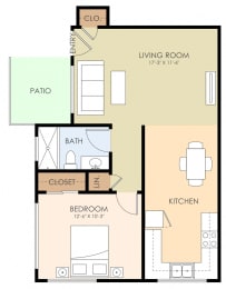  Floor Plan One Bedroom One Bath