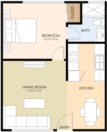  Floor Plan One Bedroom One Bath
