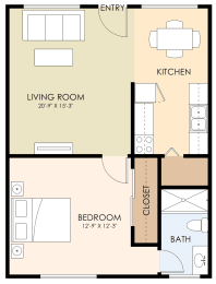  Floor Plan One Bedroom One Bath