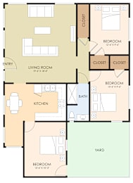  Floor Plan Two Bedroom + Bonus Room (House)