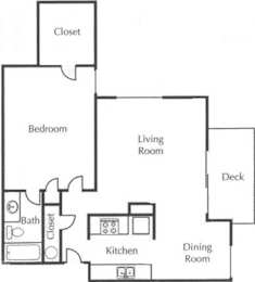  Floor Plan 1 Bed 1 Bath Large