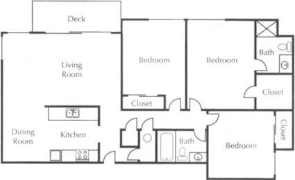  Floor Plan 3 Bed 2 Bath Small