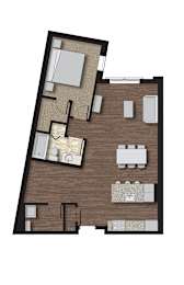  Floor Plan F (1+Den)