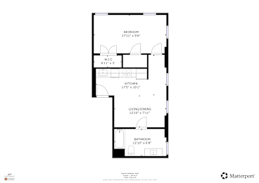  Floor Plan 1 Bedroom, 1 Bathroom