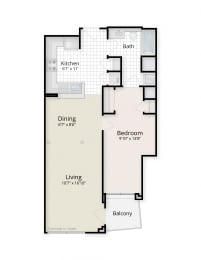 One Bedroom Floor Plans at West End Residences, Washington, DC