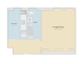 Studio with Foyer apartment located in Woodley Park