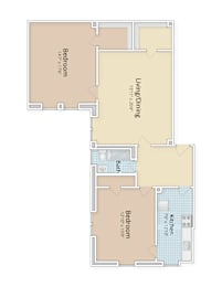 Two bedroom and den apartment located in Woodley Park