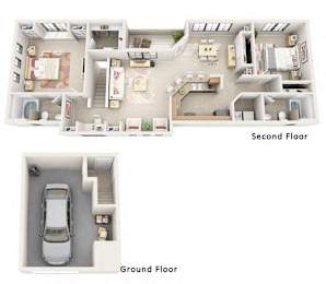 The Lexington Two Bedroom Two Bathroom Apartment