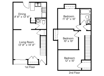  Floor Plan 3-BR TH