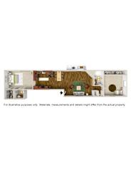  Floor Plan 2 Bedroom 1 or 2 Bath