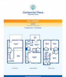 Athens floor plan at Centennial Place in Atlanta, Georgia