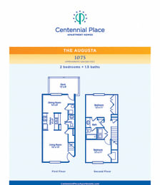 Augusta floor plan at Centennial Place in Atlanta, Georgia