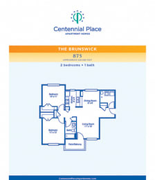 Brunswick floor plan at Centennial Place in Atlanta, Georgia