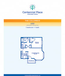 Columbus floor plan at Centennial Place in Atlanta, Georgia
