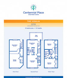 Vidalia floor plan at Centennial Place in Atlanta, Georgia
