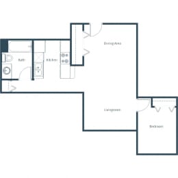 Deer Park Apartments in Hutchinson, MN | One Bedroom Floor Plan B