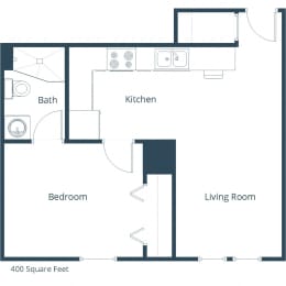 Norma Apartments | One Bedroom Floor Plan A