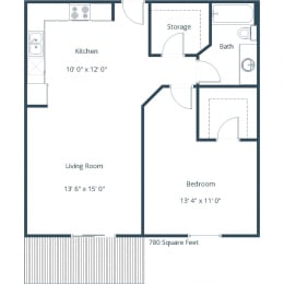 Stonebridge Apartments | One Bedroom Floor Plan A
