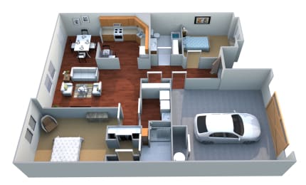 The Heather Floor Plan at Silver Oaks Townhomes, Sartell, MN
