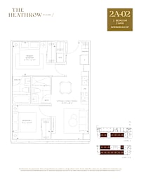  Floor Plan 2 Bedrooms, 2 Bathrooms