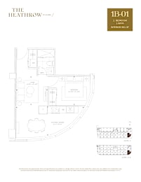  Floor Plan 1 Bedroom, 1 Bathroom