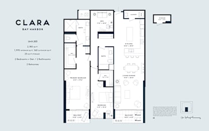  Floor Plan 2.4 2 Bedrooms + Den