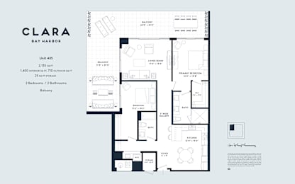  Floor Plan 2.3 2 Bedrooms, 2 Bathrooms