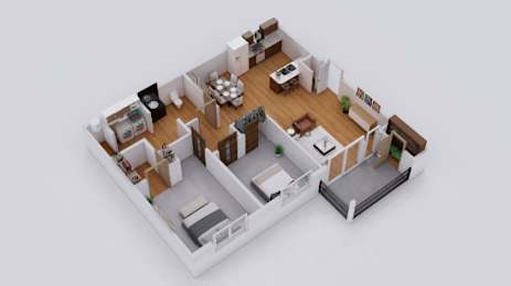  Floor Plan 2 Bed, 1 Bath