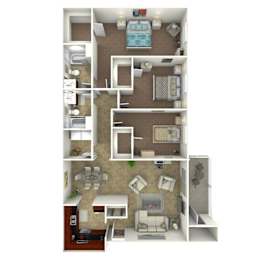  Floor Plan 3 Bedrooms, 2 Bathrooms