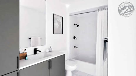  Floor Plan Suite E - 1 Bedroom + 1 Den 1 Bathroom