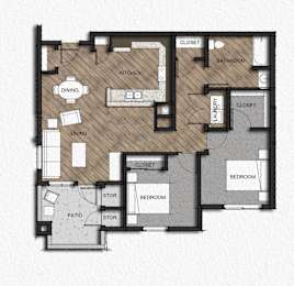 Floor Plan Two Bedroom