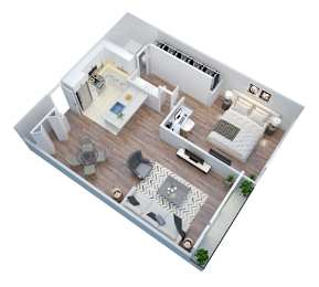  Floor Plan One Bedroom