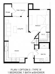  Floor Plan One-Bedroom