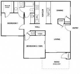 2 bedroom Floor Plan