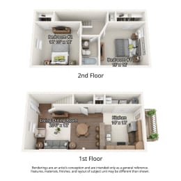 2 bedroom floorplan without garage