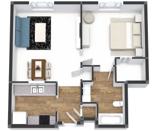 One Bedroom at Gramercy on Garfield, Cincinnati, OH, 45202