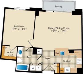 The Metropolitan 1 bedroom apartments