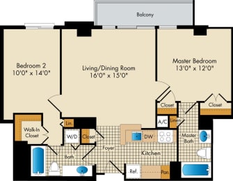 2 bedroom apartments The Metropolitan MD