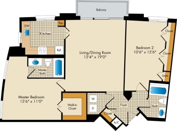 2 bedroom apartments for rent in The Metropolitan