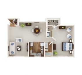 Studio 1 bath at Somerset at Towson, Towson, MD, 21204