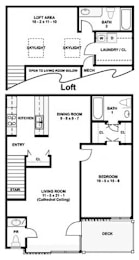 Winslow Floor Plan at Brookfield Apartments, Macungie, 18062