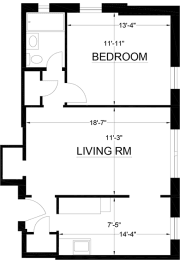  Floor Plan One Bedroom