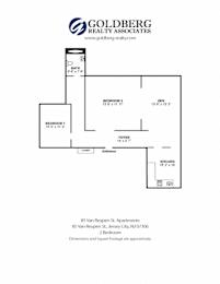  Floor Plan Two Bedroom-One Bath