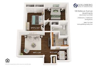 Floor Plan Two Bedroom Dining Room