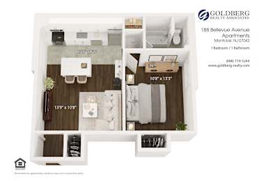  Floor Plan One Bedroom