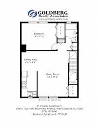  Floor Plan 1 Bedroom