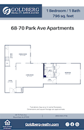  Floor Plan One Bedroom with Dining Room