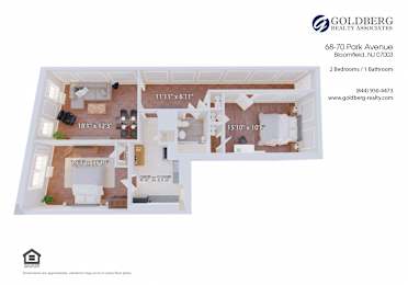  Floor Plan Two Bedroom Large