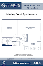  Floor Plan One Bedroom Dining Room