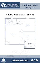  Floor Plan One Bedroom Dining Room